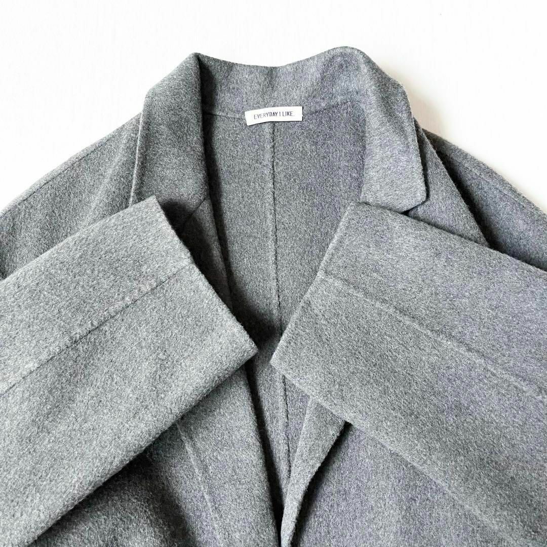 DEUXIEME CLASSE(ドゥーズィエムクラス)の極美品✨ エブリディアイライク カシミア混 Oversized ガウンコート レディースのジャケット/アウター(ロングコート)の商品写真