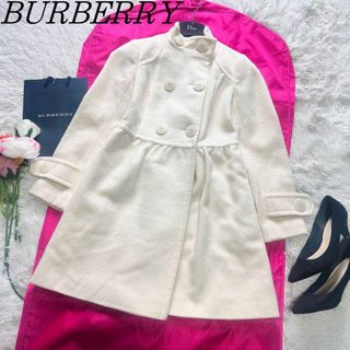 バーバリーブルーレーベル(BURBERRY BLUE LABEL)の【美品】BURBERRY BLUE LABEL ロングコート ホワイト 36(ロングコート)