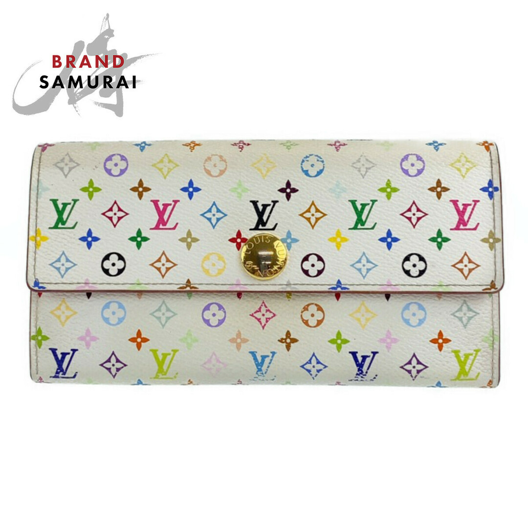 LOUIS VUITTON(ルイヴィトン)のLOUIS VUITTON ルイヴィトン モノグラムマルチカラー ポルトフォイユ サラ ホワイト 白 マルチカラー ゴールド金具 レザー M93744 長財布 ロングウォレット レディース 403827 【中古】 レディースのファッション小物(財布)の商品写真