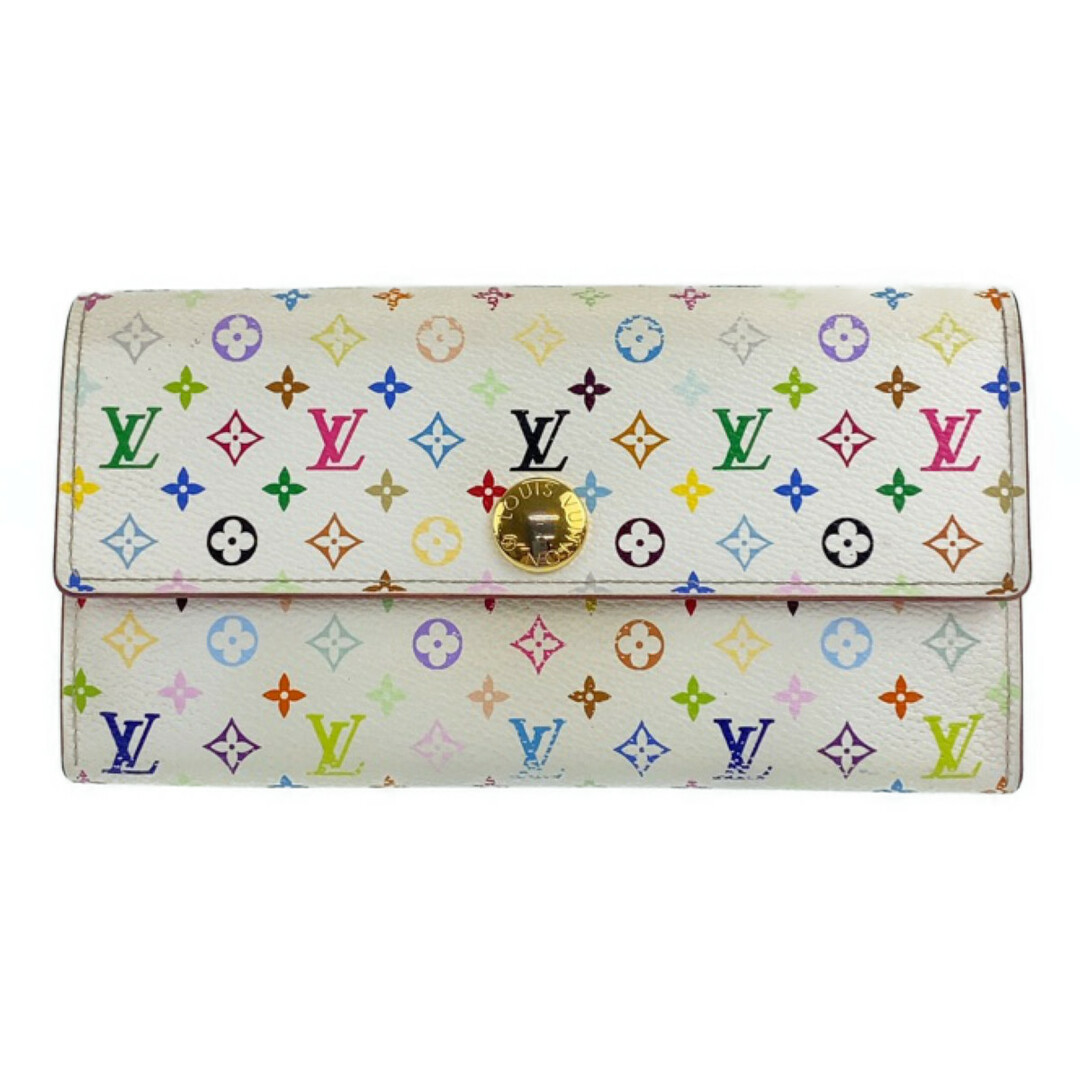 LOUIS VUITTON(ルイヴィトン)のLOUIS VUITTON ルイヴィトン モノグラムマルチカラー ポルトフォイユ サラ ホワイト 白 マルチカラー ゴールド金具 レザー M93744 長財布 ロングウォレット レディース 403827 【中古】 レディースのファッション小物(財布)の商品写真