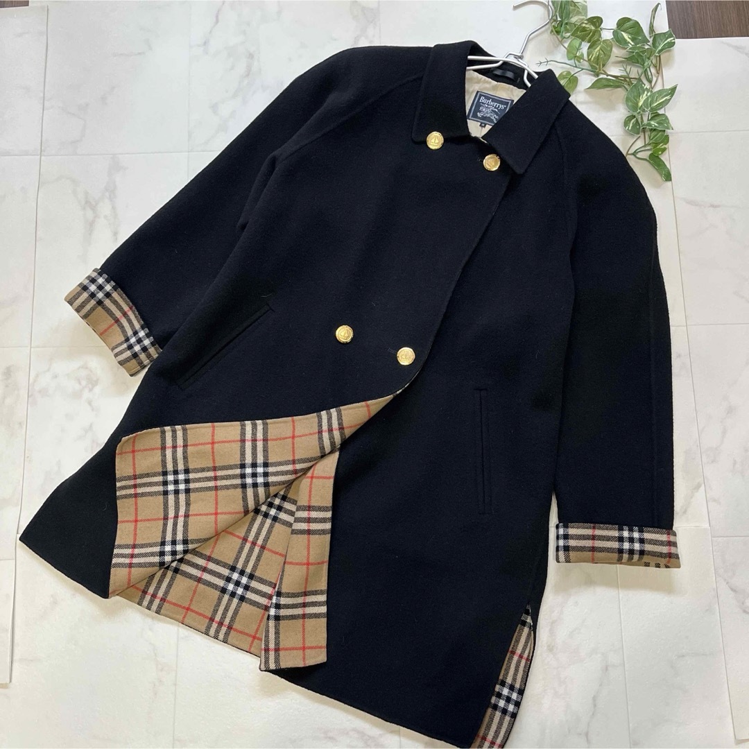 大きいサイズBurberry カシミヤロングコート15号-