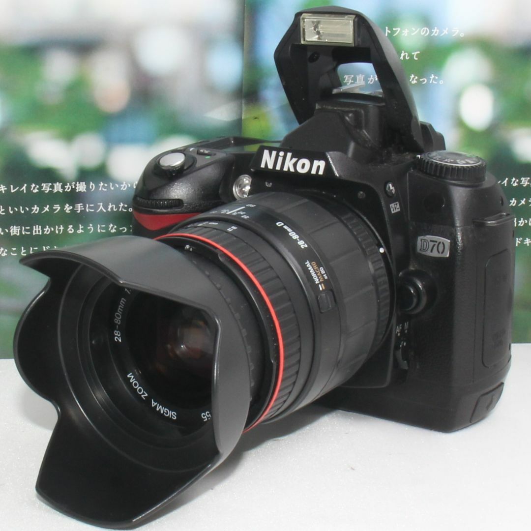 カメラ最初の一眼レフカメラに最適★Wi-Fiで5台のスマホに転送★Nikon D70S