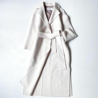 アドーア(ADORE)の美品✨定価10万 アドーア カシミア混 ルチアーナリバーガウンコート ピンク(ロングコート)