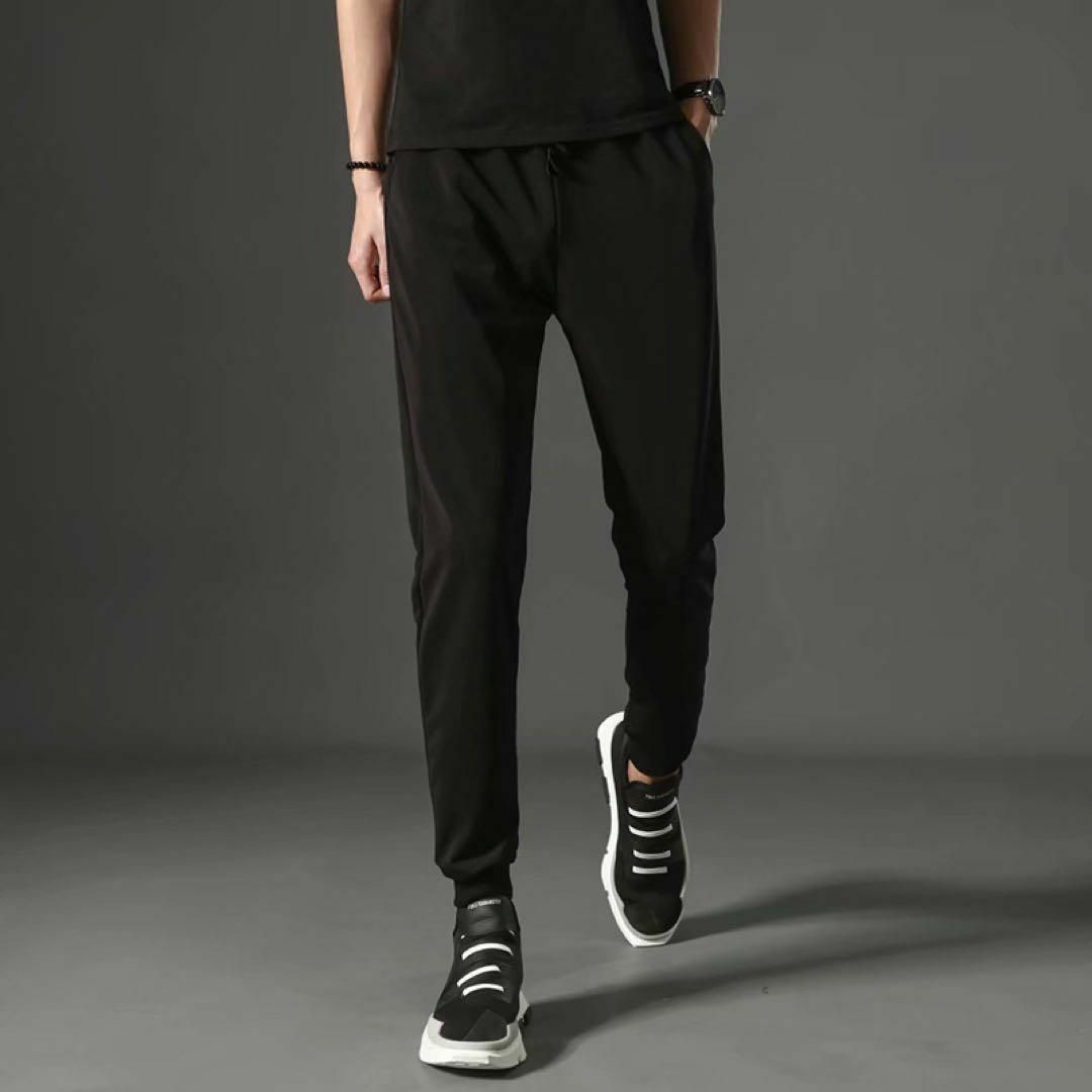 メンズ ジョガーパンツ ブラック 3L ズボン スキニー スエット ジャージ メンズのパンツ(その他)の商品写真