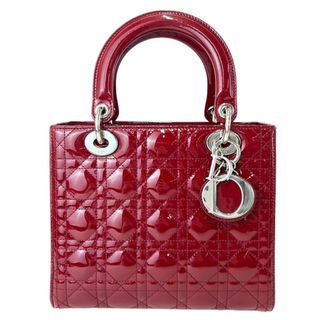 クリスチャンディオール(Christian Dior)の新品 Dior ディオール レディディオール  エナメル ハンドバッグ レッド(ハンドバッグ)