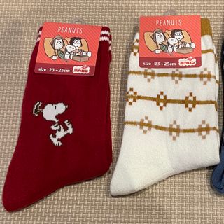 スヌーピー(SNOOPY)の新品未使用　スヌーピー　ホカロン　ルームソックス　(ソックス)