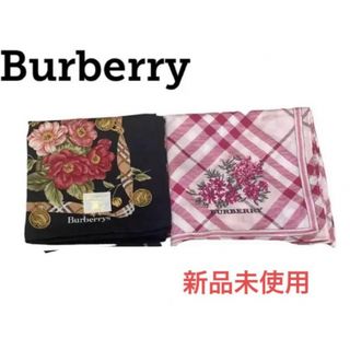 バーバリー(BURBERRY)のバーバリー チェック 花 タオル ハンカチ スカーフ チャーム BURBERRY(ハンカチ)