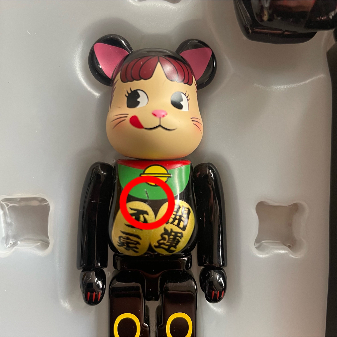 BE@RBRICK ペコちゃん 黒メッキ 100% & 400% ベアブリック