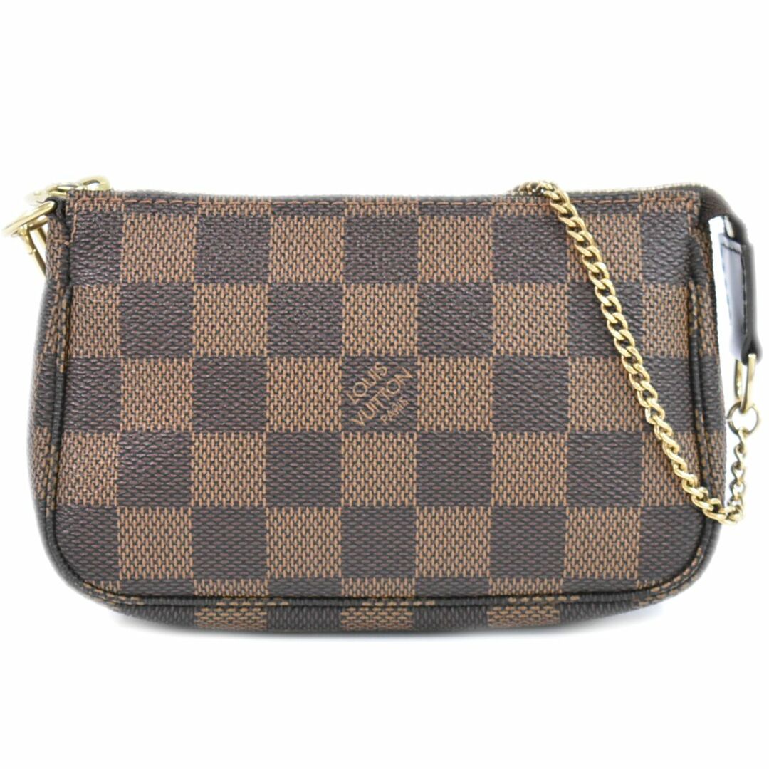 レディース本物 ルイヴィトン LV LOUIS VUITTON ミニ ポシェットアクセソワール ダミエエベヌ ハンドバッグ ポーチ ブラウン N58009 Pochette Accessoires ビトン バッグ