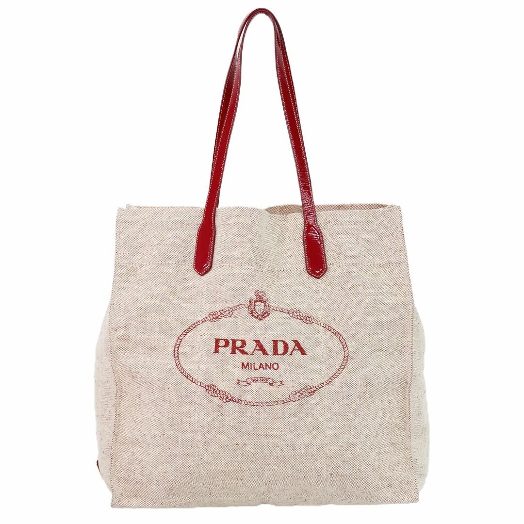 レディース本物 プラダ PRADA キャンバス トートバッグ ショルダーバッグ ピンク系 バッグ