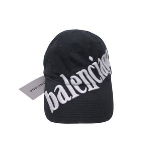 バレンシアガ(Balenciaga)の未使用品 BALENCIAGA バレンシアガ キャップ DIAGONAL CAP 22SS680738 410B2 帽子 ブラック コットン サイズS 中古 57329(キャップ)