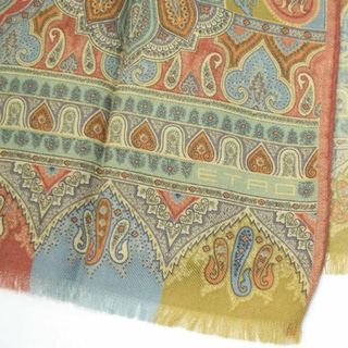 ETRO - エトロ□ウール×シルク ペイズリー柄スカーフマフラー ストール ETRO - エトロ□ウール×シルク ペイズリー柄スカーフマフラー ストール