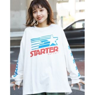 ロデオクラウンズワイドボウル(RODEO CROWNS WIDE BOWL)の【UNISEX】STARTER ロゴ L/S Tシャツ(Tシャツ/カットソー(七分/長袖))