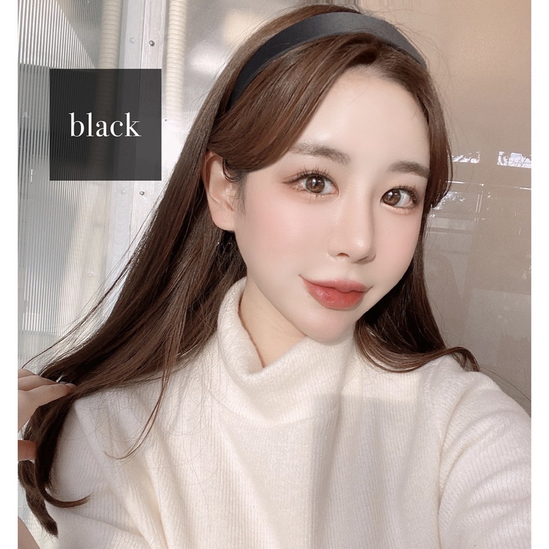 QUNG ❤︎ サテンカチューシャ レディースのヘアアクセサリー(カチューシャ)の商品写真