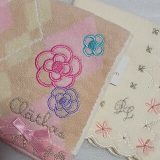 クレイサス(CLATHAS)の値下げ📌クレイサス&プライベートレーベル☆タオルハンカチ2枚セット🌼(ハンカチ)