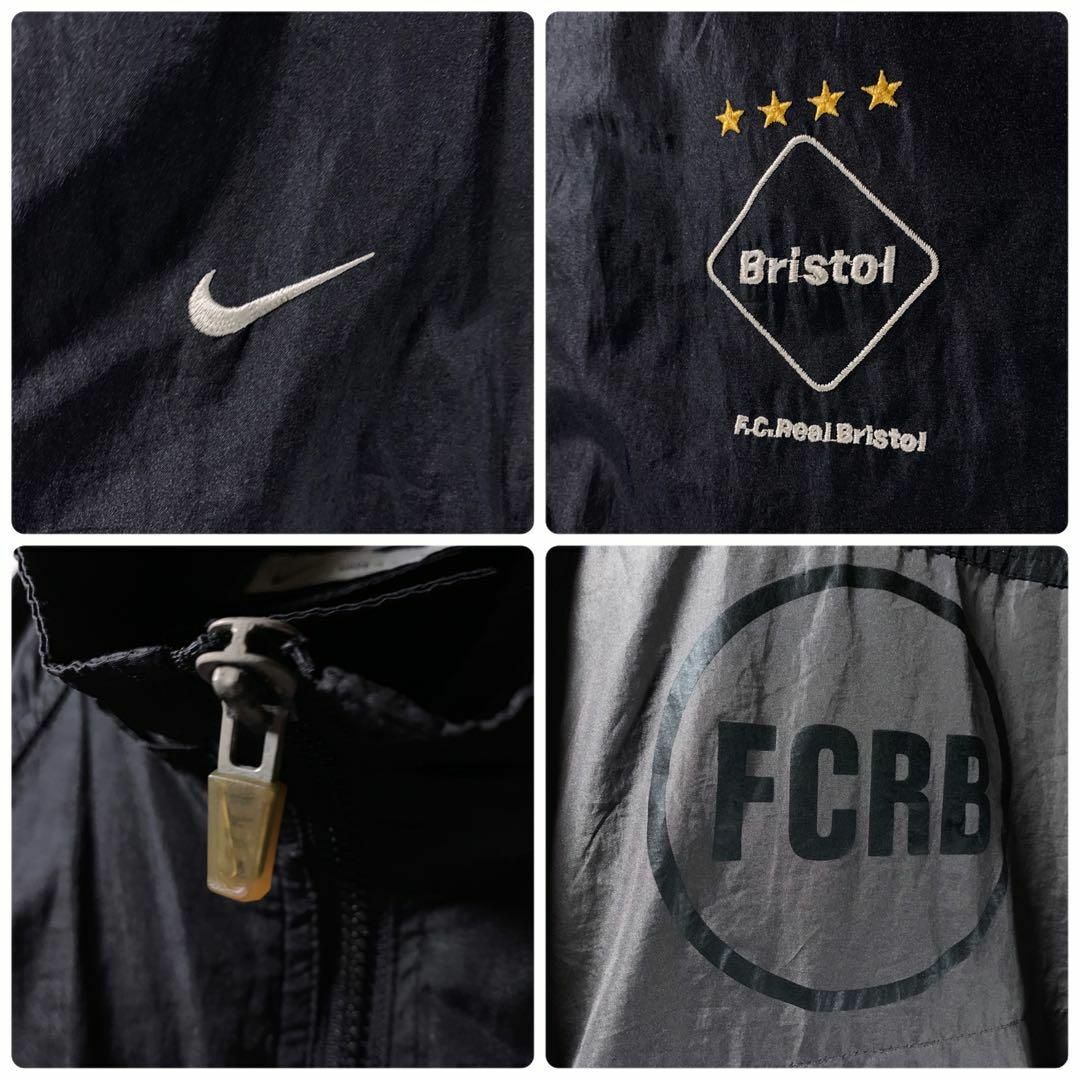 F.C.R.B.(エフシーアールビー)のNIKE FCRB Bristol ナイロンジャケット 黒 グレー バイカラー メンズのジャケット/アウター(ナイロンジャケット)の商品写真