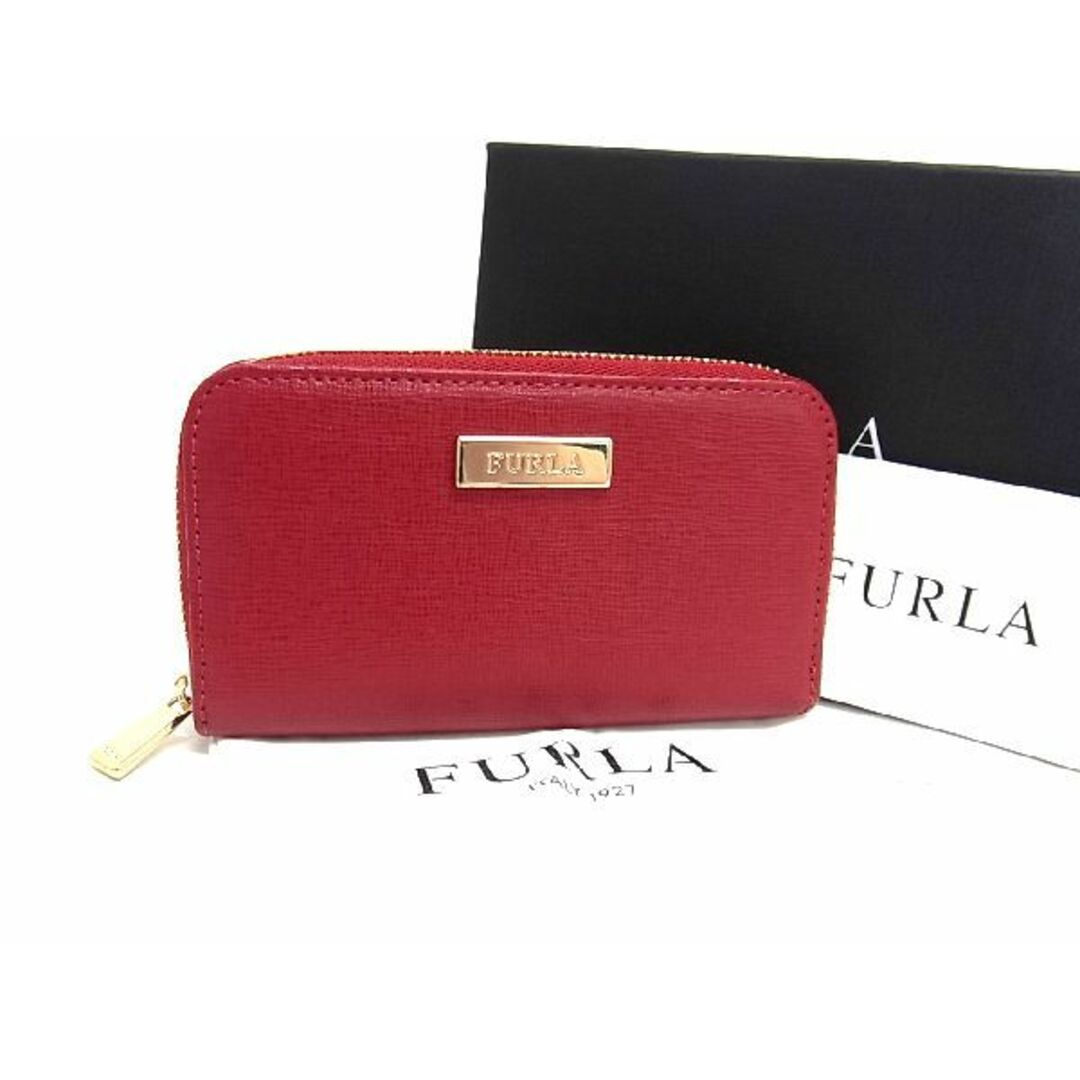 ■新品■未使用■ FURLA フルラ レザー キーリング付き コインケース コインパース 小銭入れ ミニ財布 ウォレット レッド系 AT1830FURLAフルラ状態ランク