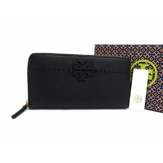 トリーバーチ(Tory Burch)の■新品■未使用■ TORY BURCH トリーバーチ マックグロー レザー ラウンドファスナー 長財布 ウォレット レディース ブラック系 AV0763 (その他)