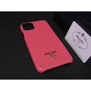 プラダ(PRADA)の■新品■未使用■ PRADA プラダ サフィアーノレザー iPhone11ProMAX対応 アイフォンケース スマホケース ピンク系 AT2120(その他)