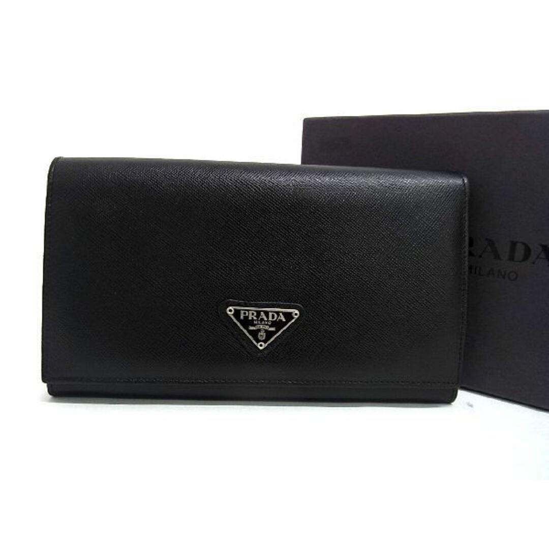 PRADA - □極美品□ PRADA プラダ サフィアーノレザー 二つ折り 長財布