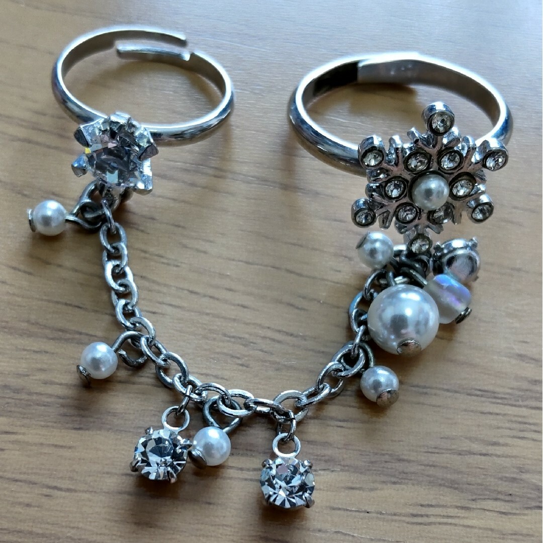 IMAGE(イマージュ)の☆※☆チェーンで繋がってる可愛いリング(ｏ´艸｀ｏ)♪☆※☆ レディースのアクセサリー(リング(指輪))の商品写真