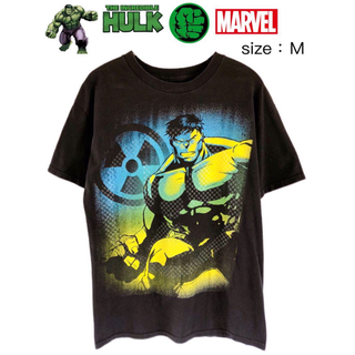 マーベル(MARVEL)のThe Incredible Hulk　超人ハルク　Tシャツ　M　黒　USA古着(Tシャツ/カットソー(半袖/袖なし))