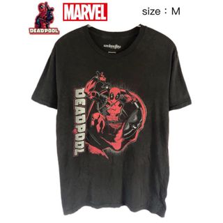 マーベル(MARVEL)のDeadpool　デッドプール　Tシャツ　M　黒　USA古着(Tシャツ/カットソー(半袖/袖なし))