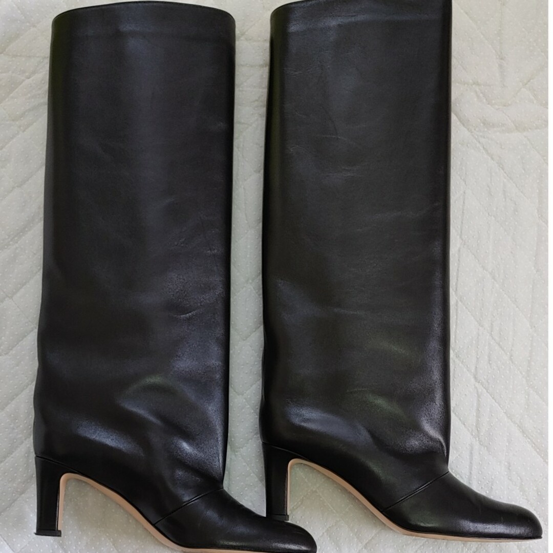 NEBULONI E.(ネブローニ)のネブローニ　ナッパ　ロングブーツ　37.5 黒 レディースの靴/シューズ(ブーツ)の商品写真