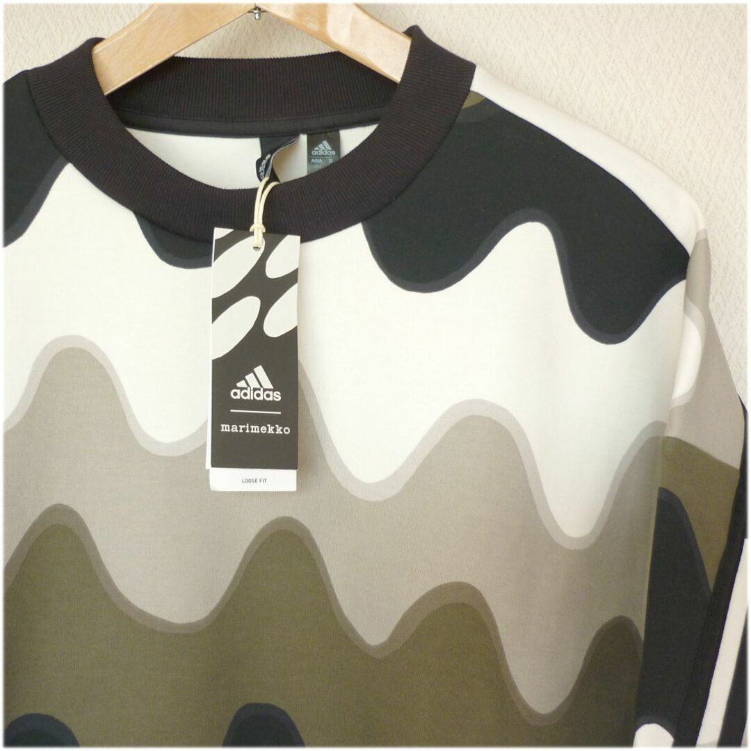 adidas(アディダス)のラス1～アディダス×マリメッコMarimekko スウェット トレーナーXL レディースのトップス(トレーナー/スウェット)の商品写真