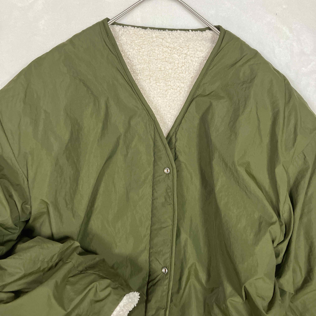 VENCEEXCHANGE リバーシブルボアジャケット　ロングコート　ゆるだぼ レディースのジャケット/アウター(ロングコート)の商品写真