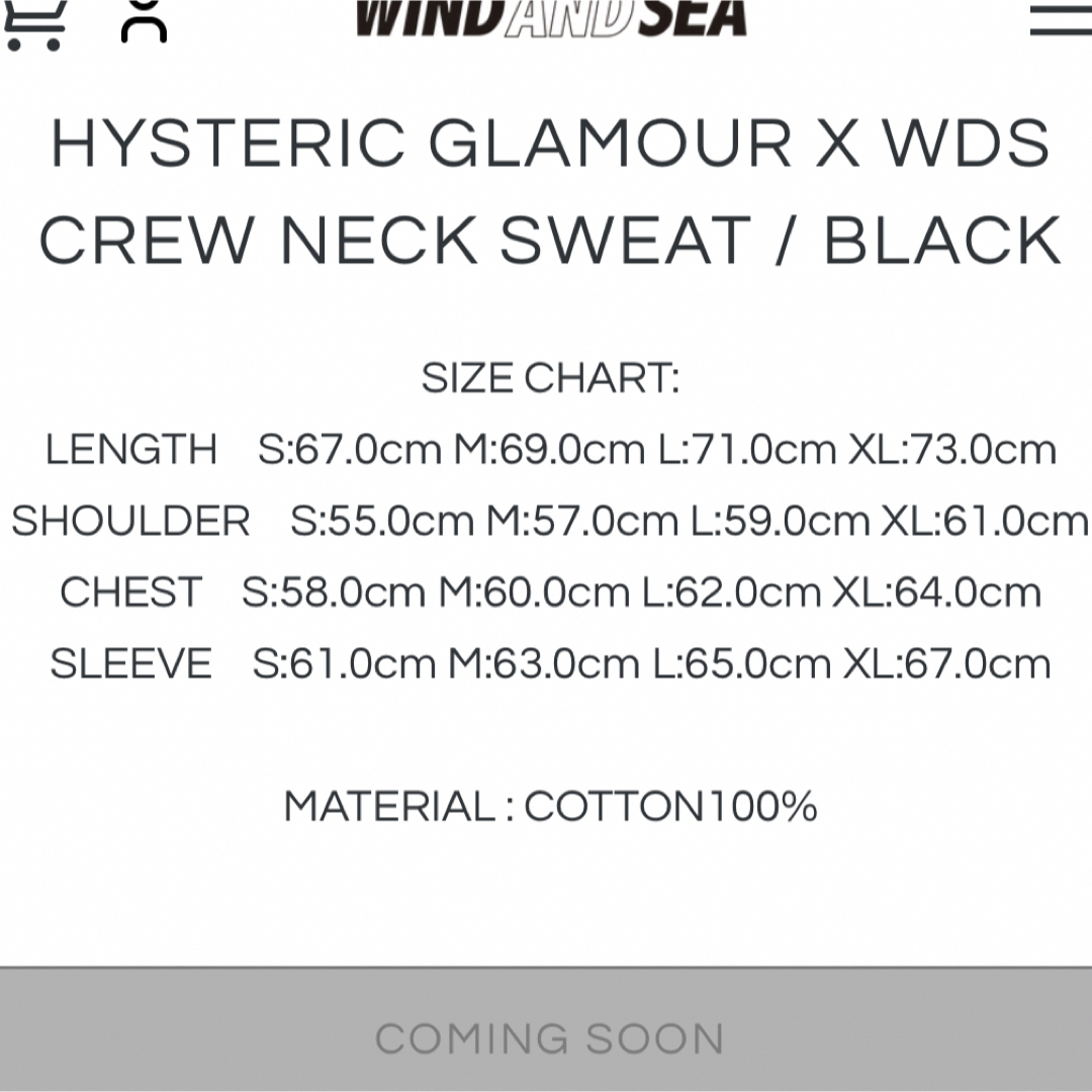 WIND AND SEA - HYSTERIC GLAMOUR×WIND AND SEA SWEAT Lの通販 by