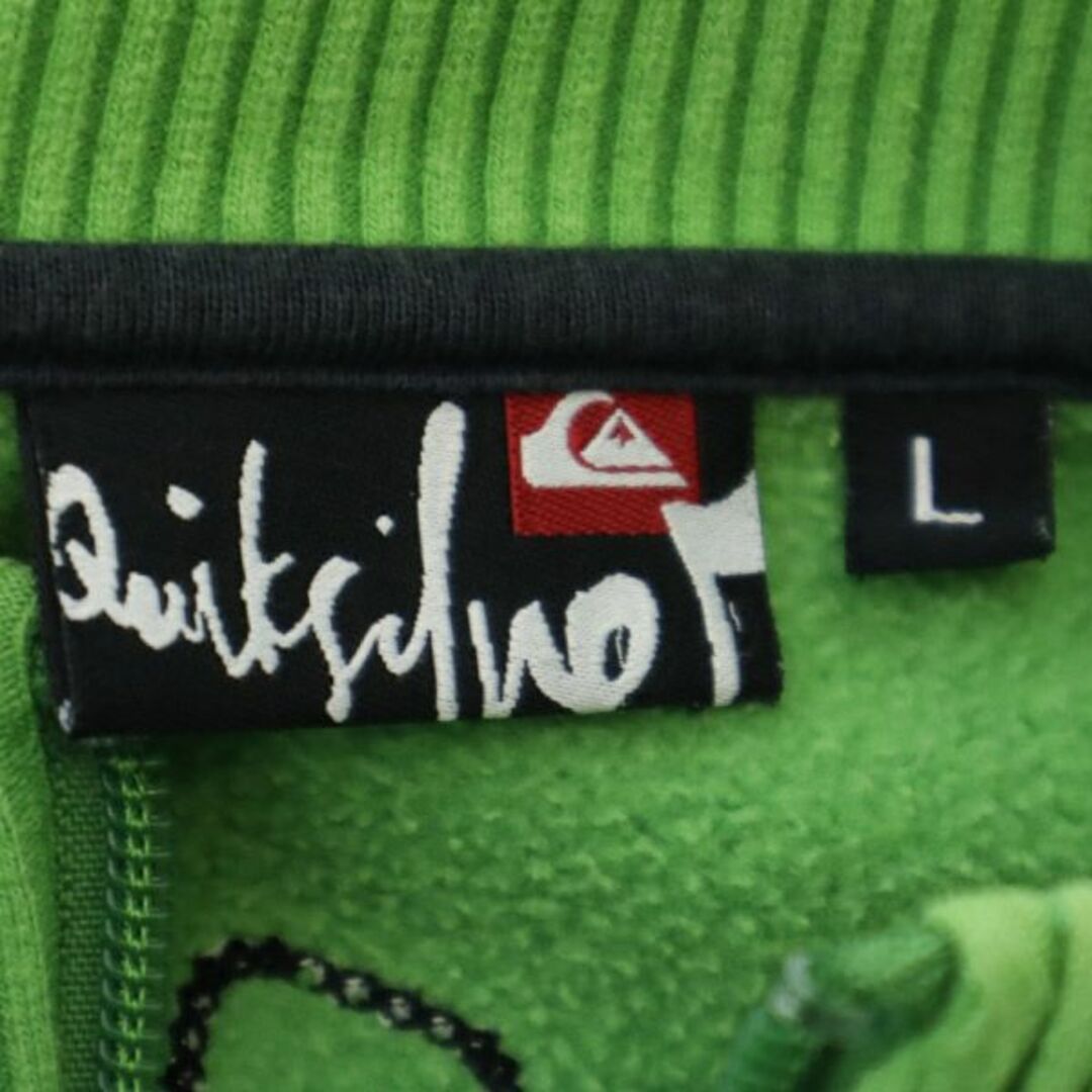 QUIKSILVER(クイックシルバー)のクイックシルバー ロゴ刺繍 ジップジャケット L グリーン QUIKSILVER メンズ 古着 【231125】 メンズのジャケット/アウター(その他)の商品写真