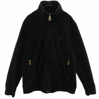 トミー(TOMMY)のトミー ロゴ刺繍 ボア フリースジャケット L ブラック TOMMY トミーヒルフィガー レディース 古着 【231125】(その他)