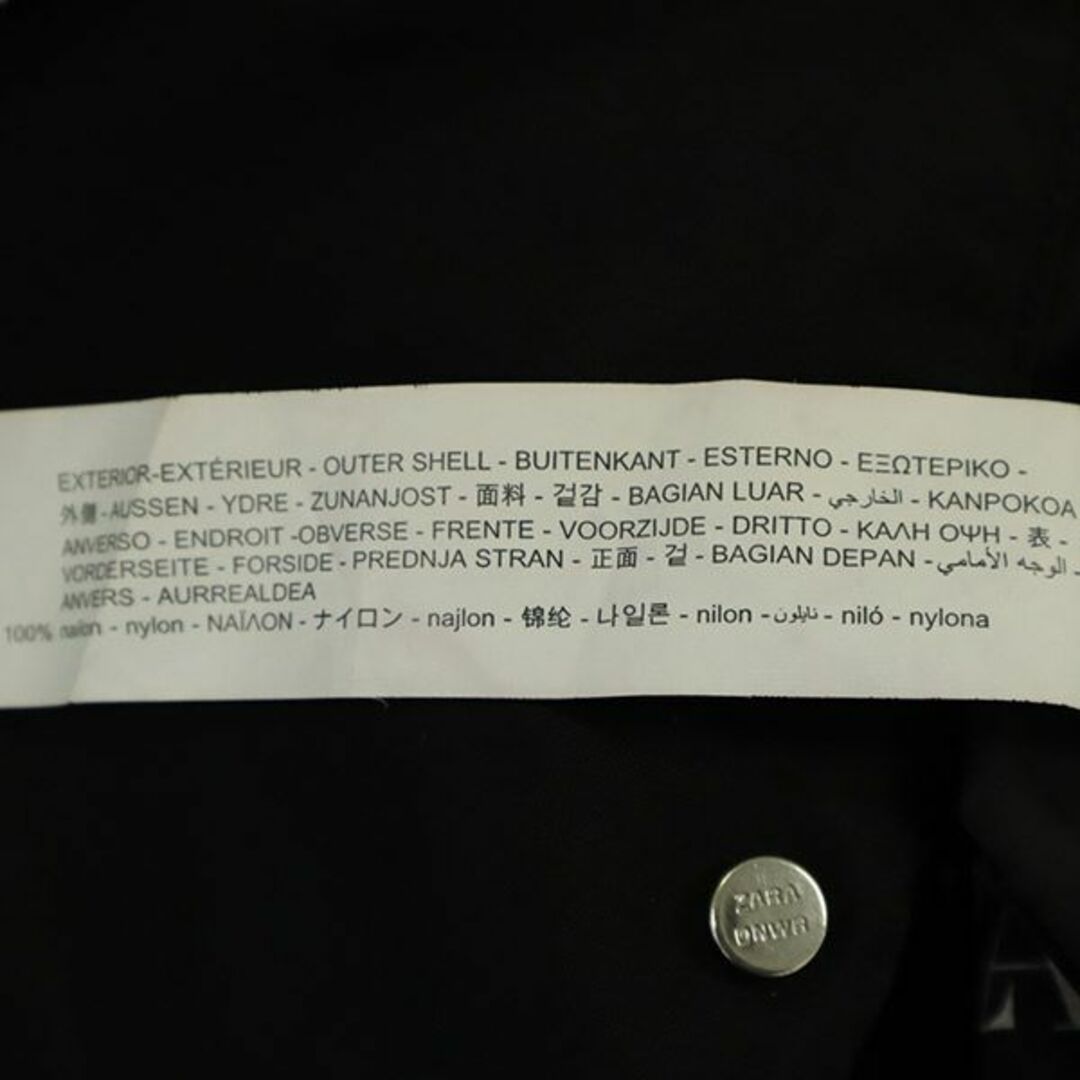 ZARA(ザラ)のザラ ナイロンジャケット M ブラック ZARA ジップ ブルゾン メンズ 古着 【231125】 メンズのジャケット/アウター(ナイロンジャケット)の商品写真