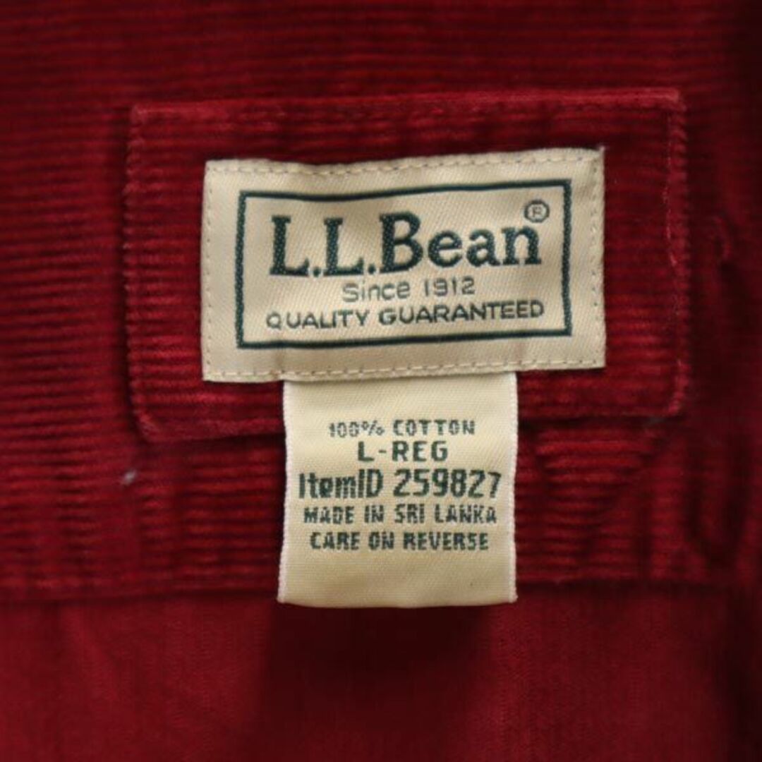 L.L.Bean(エルエルビーン)のエルエルビーン 長袖 コーデュロイ ボタンダウンシャツ L レッド系 L.L.Bean メンズ 古着 【231125】 メンズのトップス(シャツ)の商品写真