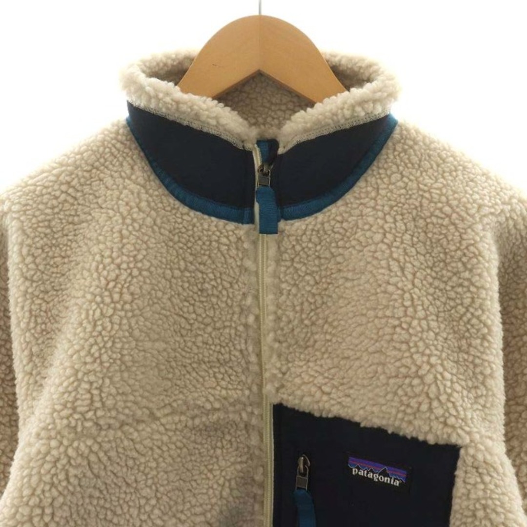 patagonia(パタゴニア)のPatagonia フリースジャケット S ピンクベージュ 紺 23056 メンズのジャケット/アウター(ブルゾン)の商品写真