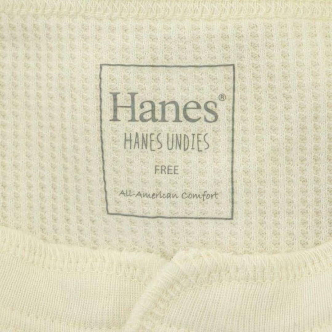 Hanes(ヘインズ)のヘインズ サーマルヘンリ―ネックロングスリーブTシャツ カットソー 長袖 F レディースのトップス(カットソー(長袖/七分))の商品写真