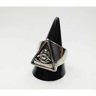 【１９号】ピラミッド　リング　指輪　秘密結社　フリーメイソン　目玉　雰囲気物(リング(指輪))