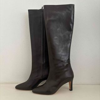 マノロブラニク(MANOLO BLAHNIK)の新品未使用☆マノロブラニクManolo Blahnikブラウンロングブーツ37(ブーツ)