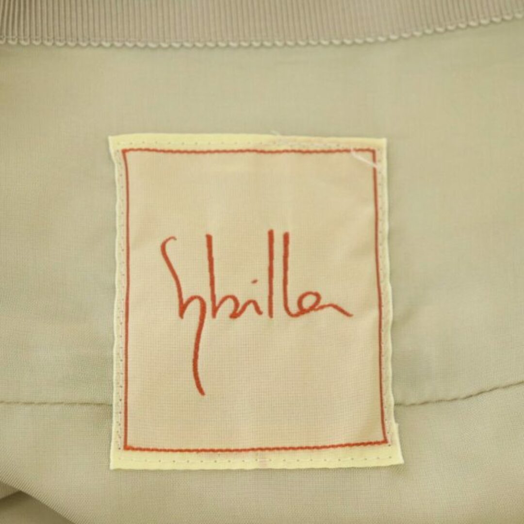 Sybilla(シビラ)のシビラ SYBILLA 台形スカート 膝丈 コットン混 M ベージュ レディースのスカート(ひざ丈スカート)の商品写真