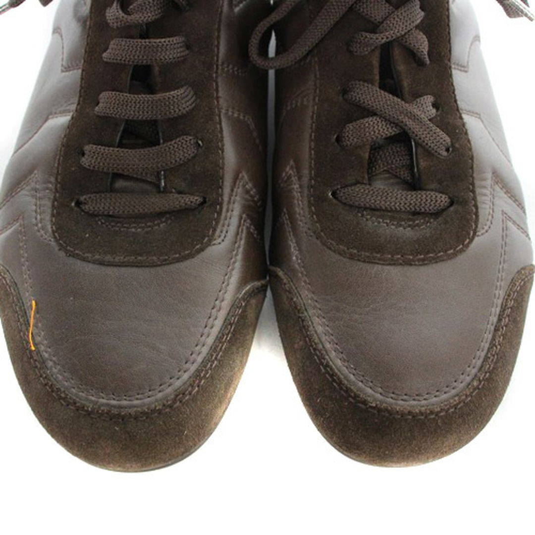 Salvatore Ferragamo(サルヴァトーレフェラガモ)のサルヴァトーレフェラガモ ガンチーニ レザー スニーカー 6.5 24cm 茶色 メンズの靴/シューズ(スニーカー)の商品写真