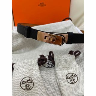 エルメス(Hermes)のレア⭐️エルメス⭐️ケリーベルト⭐️黒⭐️ローズゴールド⭐️未使用(ベルト)