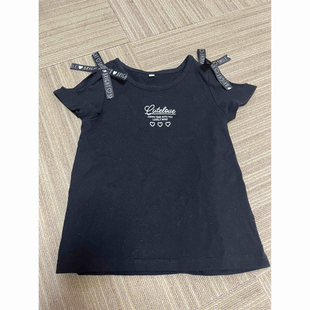 しまむら(シマムラ)の肩出し半袖110 キッズ/ベビー/マタニティのキッズ服女の子用(90cm~)(Tシャツ/カットソー)の商品写真