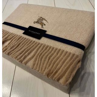 バーバリー(BURBERRY)の【未使用】バーバリー ひざ掛け ベージュ ウール100%(マフラー/ショール)