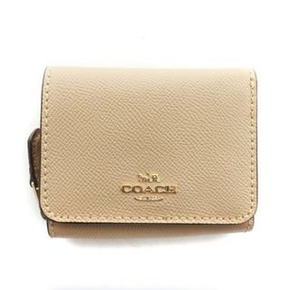 希少✨美品【COACH】コーチ　白 財布　　ベージュ　折財布　ミニシグネチャー