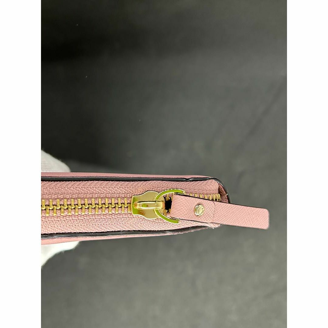 kate spade new york(ケイトスペードニューヨーク)のケイトスペード KATE SPADE 長財布  ロゴプレート レザー ピンク レディースのファッション小物(財布)の商品写真