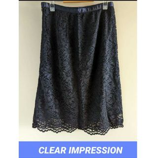 クリアインプレッション(CLEAR IMPRESSION)の新品★【CLEARIMPRESSION】クリアインプレッション　総レーススカート(ひざ丈スカート)