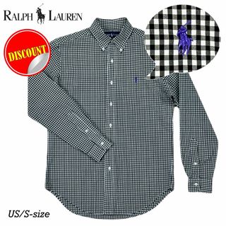 ラルフローレン(Ralph Lauren)のラルフローレン☆ギンガムチェック（黒×白）ボタンダウンシャツ US／S-size(シャツ)