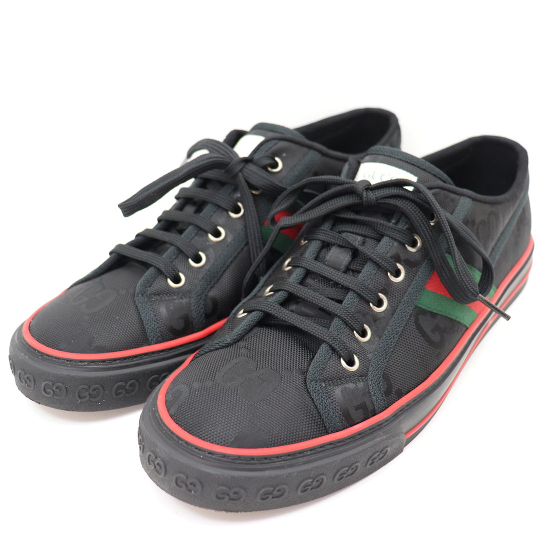 Gucci(グッチ)のITRTDPIRQ3K4 GUCCI グッチ GG柄 TENNIS テニス 1977 シェリーライン スニーカー ブラック メンズ サイズ 10 メンズの靴/シューズ(スニーカー)の商品写真