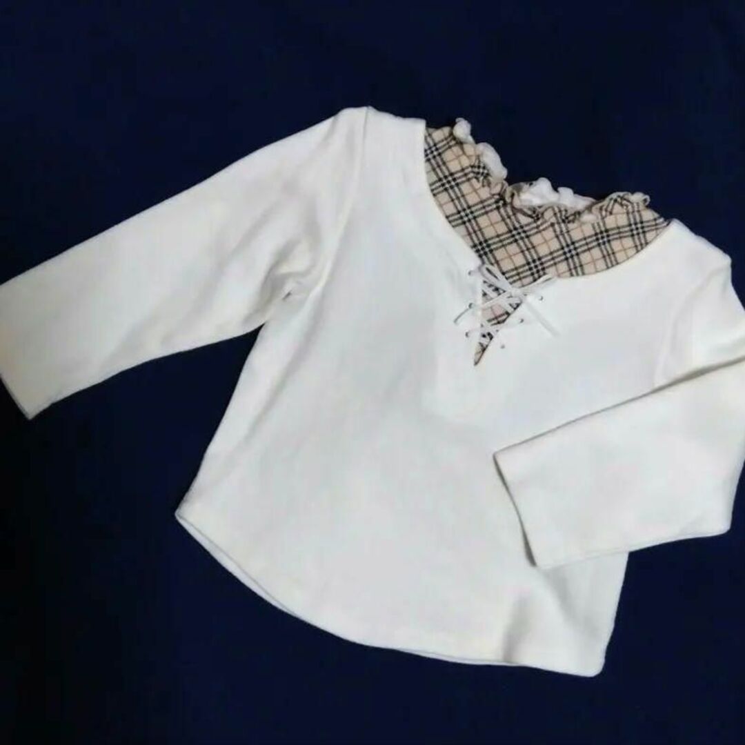 BURBERRY(バーバリー)の90　BURBERRY LONDON　男女兼用　重ね着風トップス キッズ/ベビー/マタニティのキッズ服女の子用(90cm~)(Tシャツ/カットソー)の商品写真